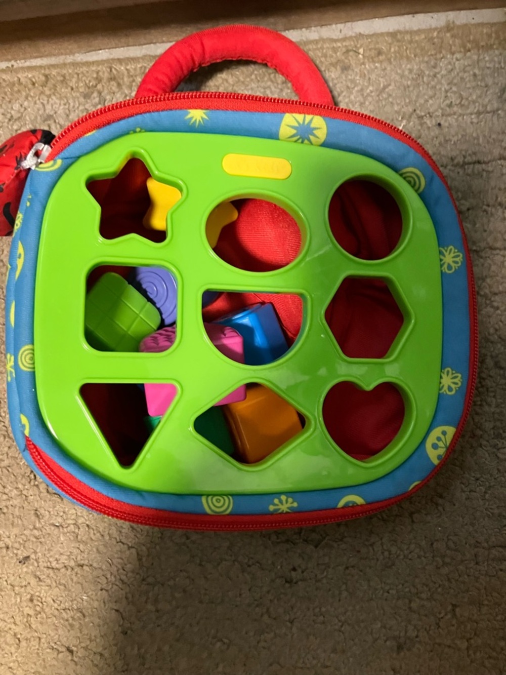 Kids Shape Sorter Toy  fabric travel case